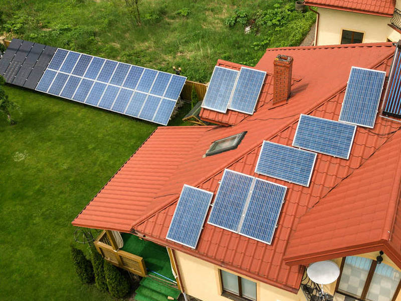 Structure de montage solaire de toit en tuiles de 8,5 KW