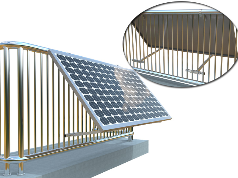 Aluminum Balcony Solar Mounting Adjustable Triangles Bracket