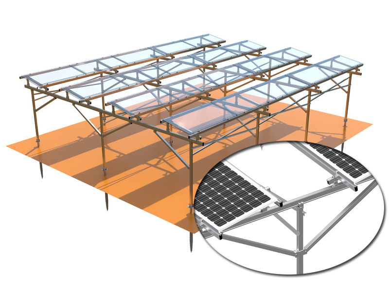 Solution de montage au sol personnalisée Système de montage solaire agricole