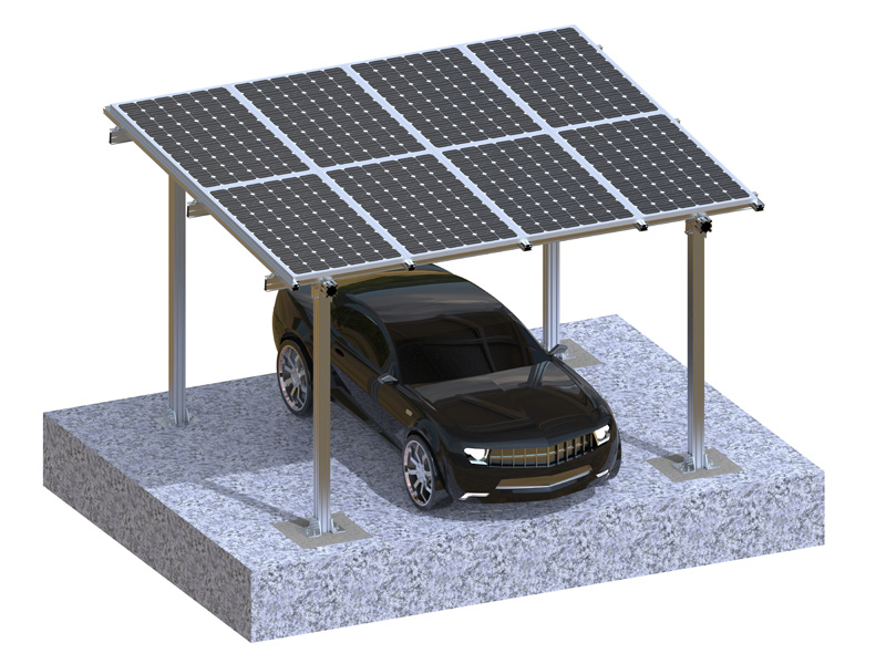 Systèmes de montage de panneaux photovoltaïques en aluminium de haute qualité pour parkings solaires
