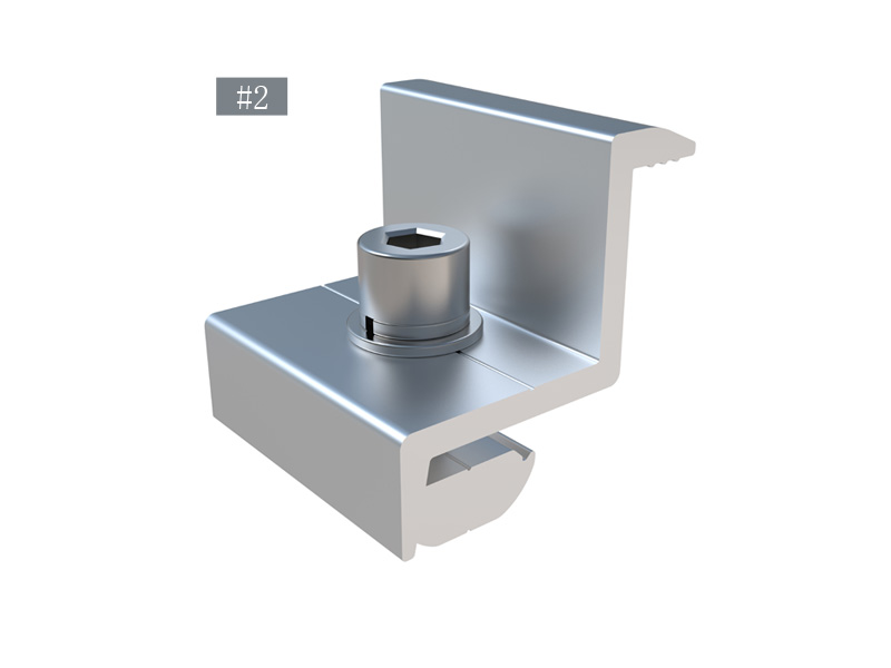 Pince d'extrémité en aluminium pour structure de montage solaire en gros